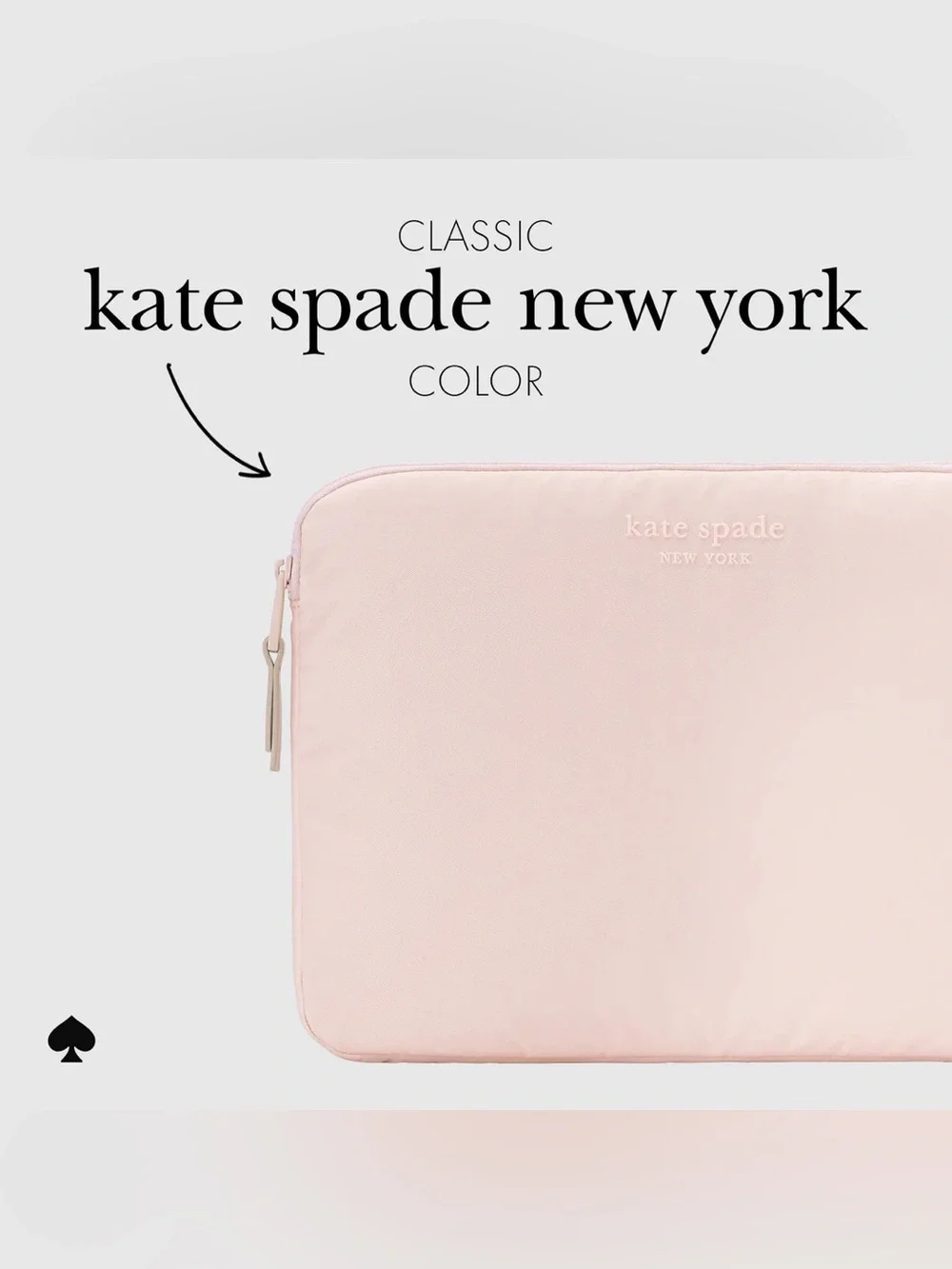 kate spade new york Chalk Pink Puffer Sleeve Laptop Sleeve For 13”/14”Laptop NEW